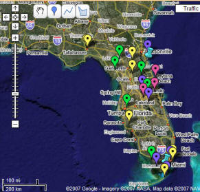 Image of the Florida Teen Book Map